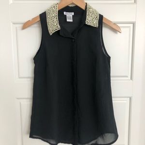 DizzyLizzy Beaded Sleeveless Shirt